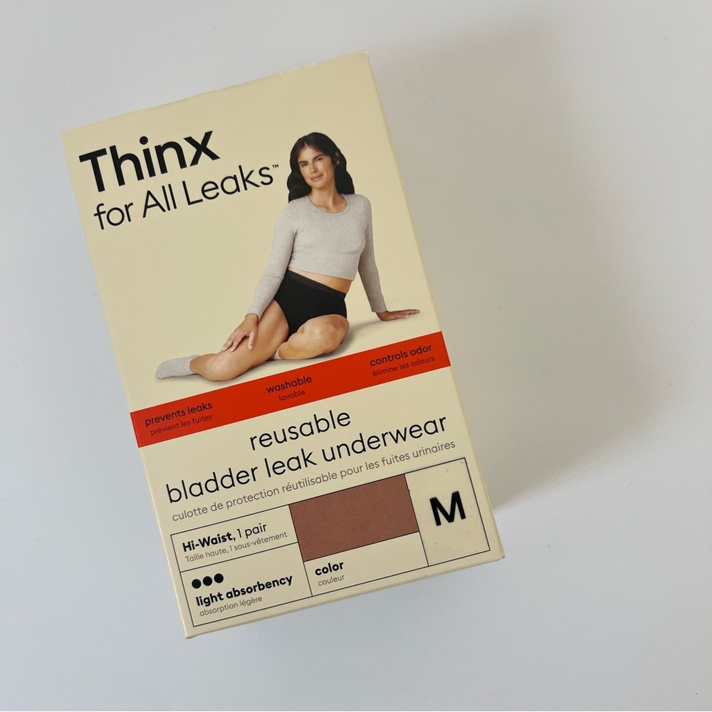 Thinx Dust Rose High Waist Reusable Bladder Leak Briefs Underwear Size Medium